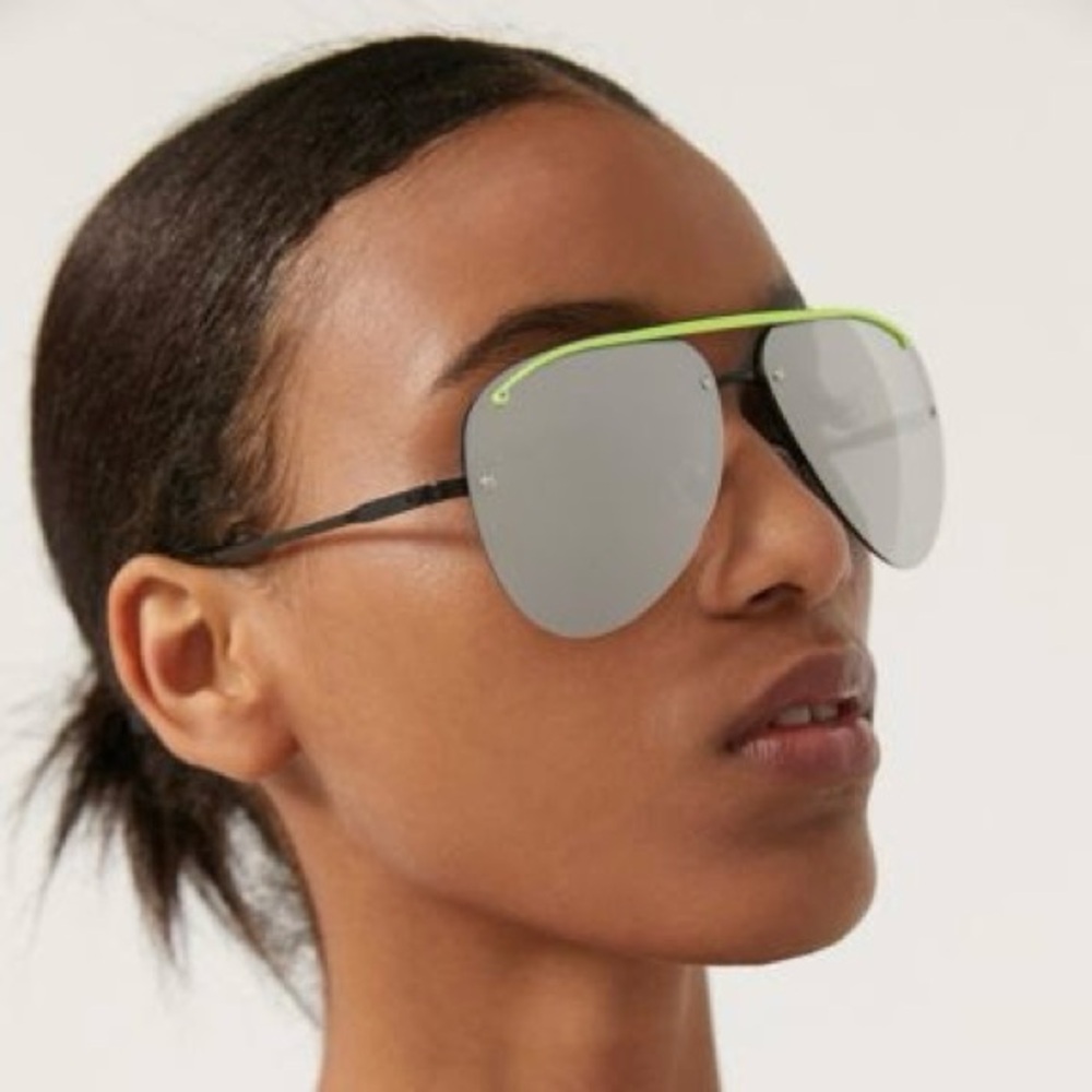 NWT Urban Outfitters Dale Aviators in Neon Yellow One Size
